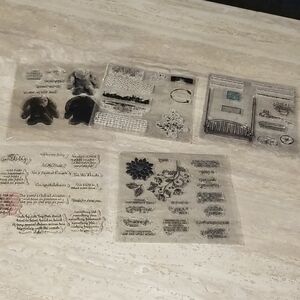 Clear Craft Stamp Lot Scrapbooking/ Card Making
